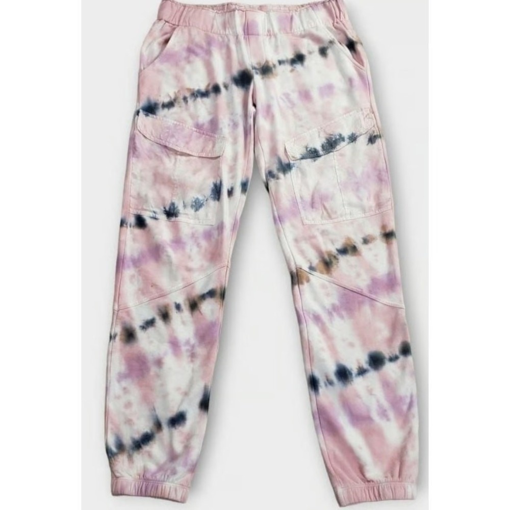 Young Fabulous‎ & Broke Pink Tie Dye Cargo Jogger Pants Size M Boho Utility